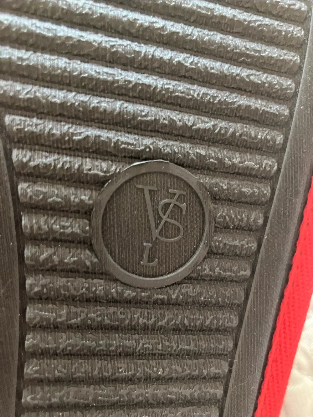 Victoria's Secret Red Kids Pom-Pom Velvet Slip-Ons